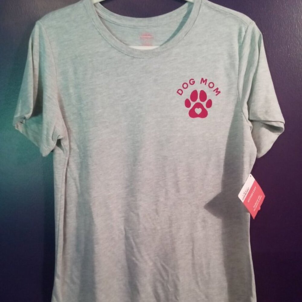 Celebrate Grey T-Shirt - "Dog Mom"